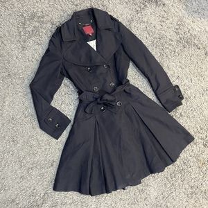 Ted Baker Navy Blue Belted Trench Coat Size 2